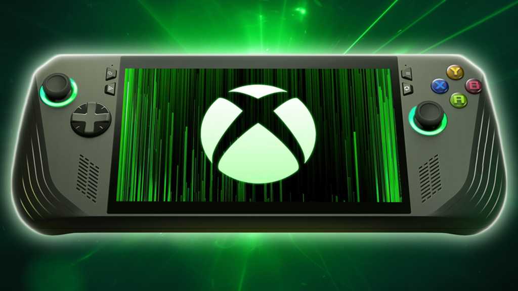 Microsoft Xbox handheld mockup