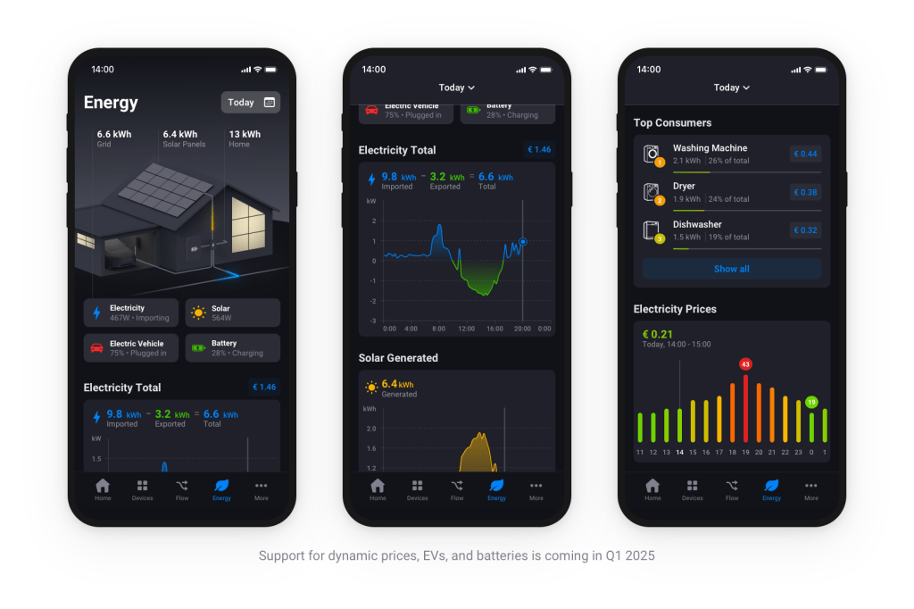Homey Energy Mobile App